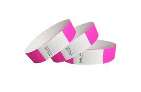 ΒΡΑΧΙΟΛΑΚΙΑ ΕΙΣΟΔΟΥ TYVEK WRISTBAND 19mm x 250mm ΣΕΤ/250 ΦΟΥΞ NEON